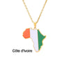 Fashion National Flag Stainless Steel Necklace Dripping Oil Stainless Steel Necklaces