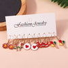 Cute Fruit Flower Alloy Plating Earrings