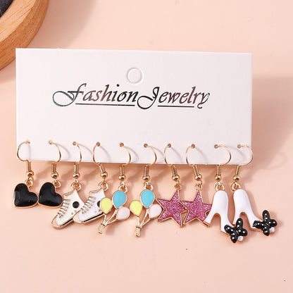 Cute Fruit Flower Alloy Plating Earrings