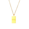 Retro Letter Square Stainless Steel Plating Gold Plated Necklace