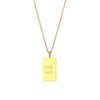 Retro Letter Square Stainless Steel Plating Gold Plated Necklace