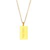 Retro Letter Square Stainless Steel Plating Gold Plated Necklace