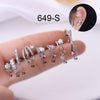 Fashion Geometric Plating Inlay Copper Zircon Ear Studs