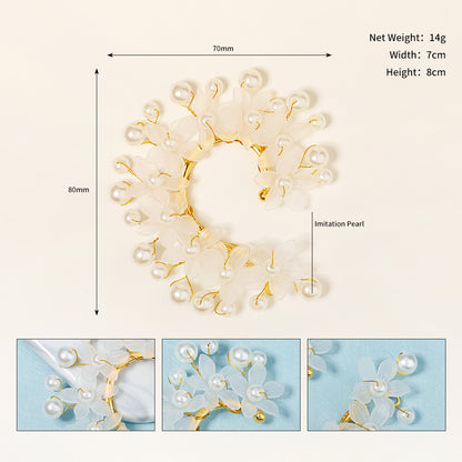 Wholesale Jewelry Sweet Flower Crystal Inlay Ear Cuffs