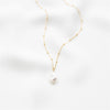 Simple Style Irregular Freshwater Pearl Brass Plating 14k Gold Plated Pendant Necklace