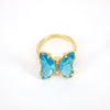 Fashion Butterfly Copper Open Ring Inlay Zircon Copper Rings