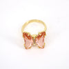 Fashion Butterfly Copper Open Ring Inlay Zircon Copper Rings