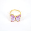 Fashion Butterfly Copper Open Ring Inlay Zircon Copper Rings