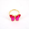 Fashion Butterfly Copper Open Ring Inlay Zircon Copper Rings