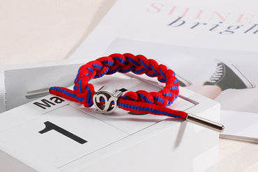 1 Piece Simple Style Letter Color Block Rope Titanium Steel Polishing Couple Bracelets