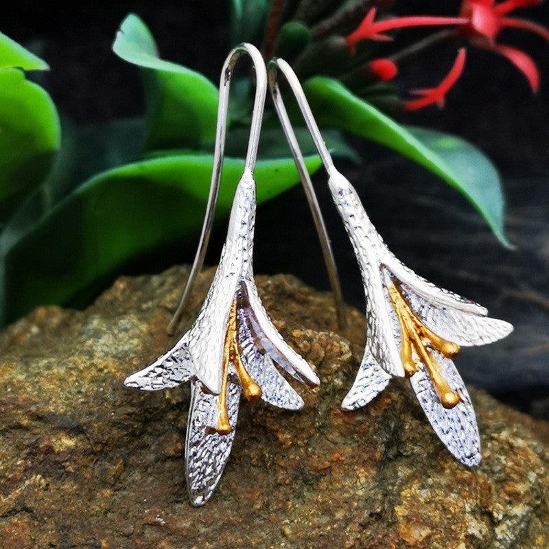 Bohemian Flower Alloy Plating Alloy Ear Hook 1 Pair