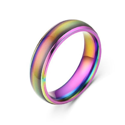 Fashion New Glazed Seven Color Changing Ring