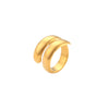 Fashion Geometric Stainless Steel Gold Plated Open Ring