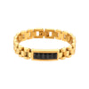 Retro Geometric Stainless Steel Stripe Zircon Bangle