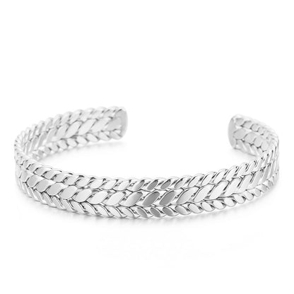 Fashion Leaf Titanium Steel Bracelets Plating Stainless Steel Bracelets