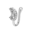 Fashion Star Moon Crown Copper Plating Zircon Nasal Splint 1 Piece