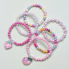 Cute Unicorn Cat Strawberry Plastic Beaded Girl's Bracelets