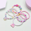 Cute Unicorn Cat Strawberry Plastic Beaded Girl's Bracelets