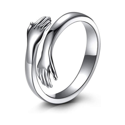 Retro Palm Stainless Steel Open Ring Metal Stainless Steel Rings