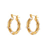 1 Pair Fashion Geometric Stainless Steel Pearl Zircon Gold Plated Earrings