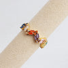 1 Piece Simple Style Flower Copper Inlay Zircon Open Ring