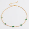 Simple Style Flower Copper Plating Zircon Choker