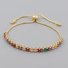 Retro Geometric Copper Zircon Bracelets In Bulk