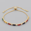 Retro Geometric Copper Zircon Bracelets In Bulk