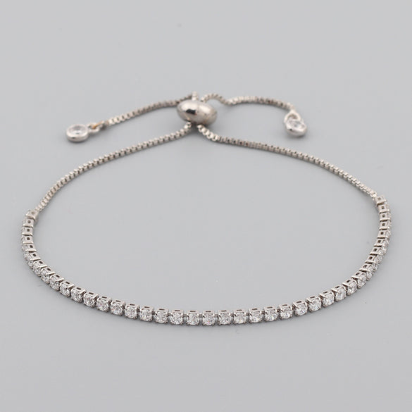 Retro Geometric Copper Zircon Bracelets In Bulk