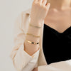 Fashion Geometric Star Heart Shape Alloy Plating Hollow Out Artificial Pearls Rhinestones Bracelets