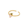 Cute Fruit Bear Alloy Plating Zircon Women's Open Ring