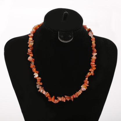 Ethnic Style Geometric Resin Beaded Natural Stone Necklace