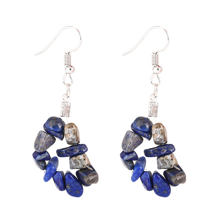 Vintage Style Geometric Alloy Plating Artificial Gemstones Earrings