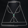 Fashion Geometric Alloy Plating Artificial Gemstones Body Chain