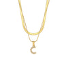 Lady Letter Stainless Steel Necklace Plating Artificial Pearls Stainless Steel Necklaces