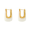 Vintage Style C Shape U Shape Plating Stainless Steel Arylic Gold Plated Ear Studs