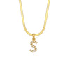 Lady Letter Stainless Steel Necklace Plating Zircon Stainless Steel Necklaces