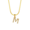 Lady Letter Stainless Steel Necklace Plating Zircon Stainless Steel Necklaces