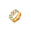 Retro Geometric Plaid Stainless Steel Rings Stainless Steel Rings