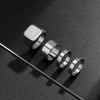 Retro Geometric Alloy Plating Rings 4 Pieces