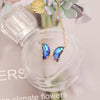 Elegant Butterfly Stainless Steel Necklace Plating Glass Stainless Steel Necklaces