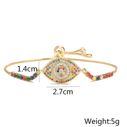 Fashion Eye Copper Bracelets Inlay Zircon Copper Bracelets