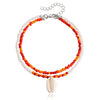 Fashion Shell Alloy Beaded Anklet