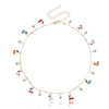 Sweet Cherry Alloy Plating Inlay Zircon Choker