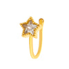 Fashion Star Water Droplets Bow Knot Copper Plating Zircon Nose Studs