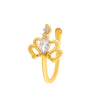 Fashion Star Water Droplets Bow Knot Copper Plating Zircon Nose Studs