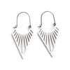 Exaggerated Triangle Plating Hollow Out Titanium Steel Earrings