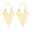 Exaggerated Triangle Plating Hollow Out Titanium Steel Earrings