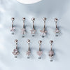 Fashion Heart Shape Metal Plating Belly Ring