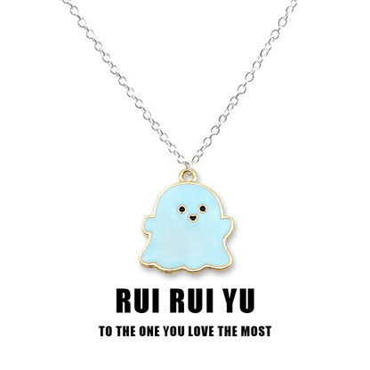 Cute Ghost Alloy Halloween Unisex Pendant Necklace